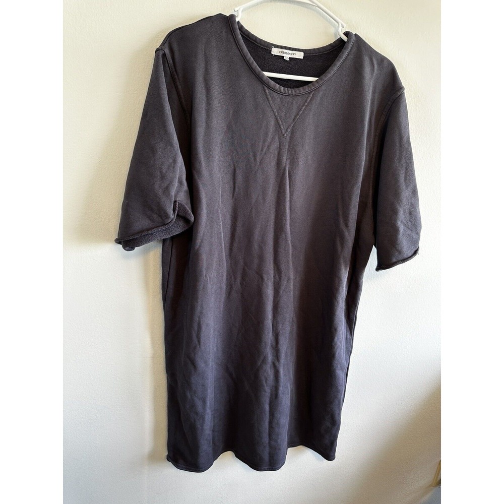 Emerson Fry Gray Short Sleeve Shirt Dress Size Xl